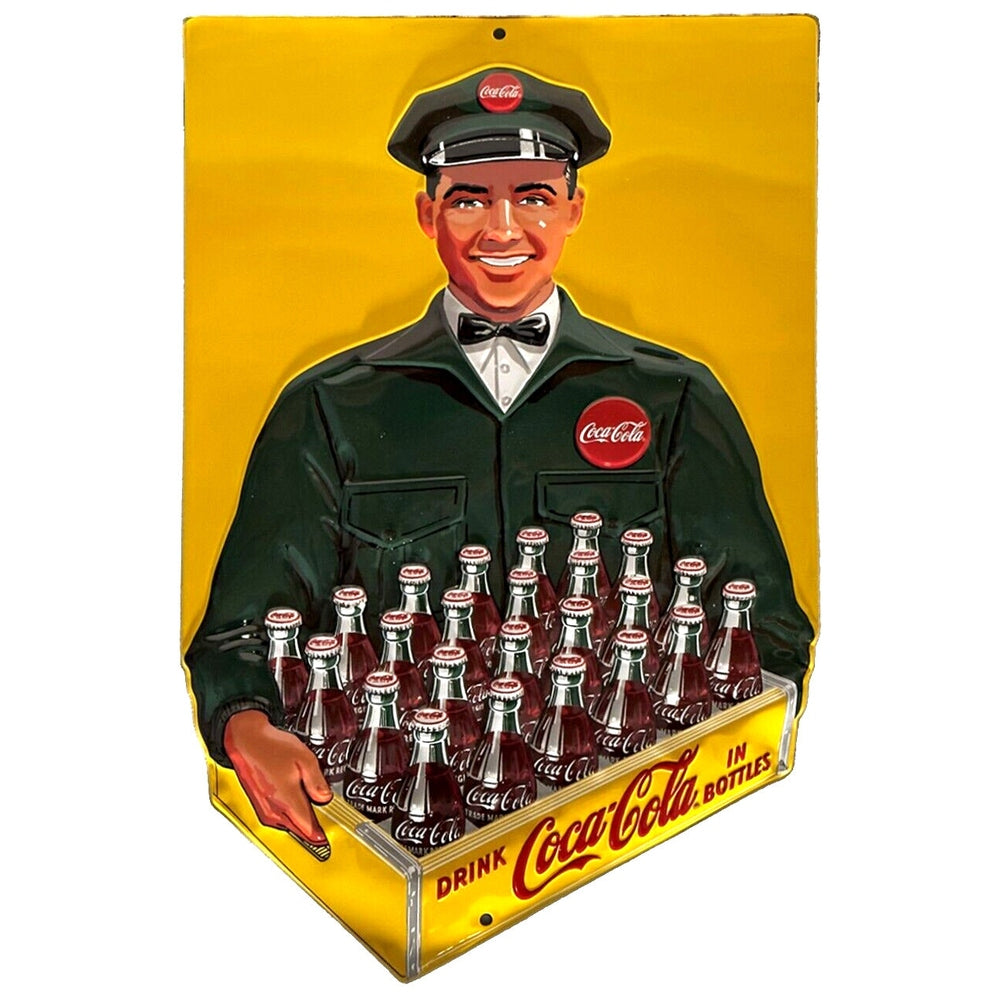 Coca-Cola Premium Novelty Die Cut Embossed 20" x 12.63" Metal Sign Home & Garden:Home Décor:Plaques & Signs Style Your Walls